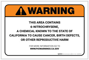 Warning: Prop 65 6-Nitrochrysene - Label