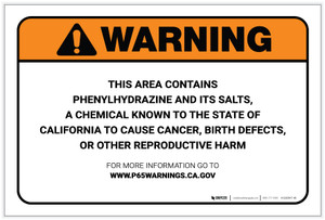 Warning: Prop 65 Phenylhydrazine And Its Salts - Label