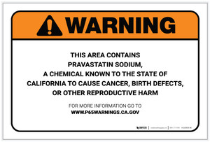Warning: Prop 65 Pravastatin Sodium - Label