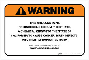 Warning: Prop 65 Prednisolone Sodium Phosphate - Label