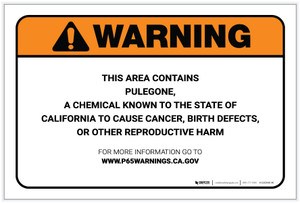 Warning: Prop 65 Pulegone - Label