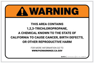 Warning: Prop 65 1,2,3-Trichloropropane - Label