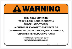 Warning: Prop 65 Tris(1,3-Dichloro-2-Propyl) Phosphate (TDCPP) - Label