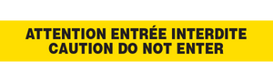 ATTENTION ENTREE / DO NOT ENTER  - Barricade Tape (Case of 12 Rolls)