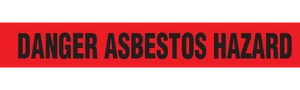 DANGER ASBESTOS HAZARD - Barricade Tape (Case of 12 Rolls)