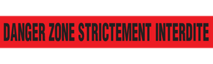 DANGER ZONE STRI.INTERD. - Barricade Tape (Case of 12 Rolls)