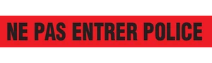 NE PAS ENTRER POLICE - Barricade Tape (Case of 12 Rolls)