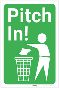 Pitch In with Icon Portrait - Label