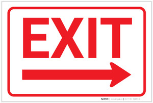 Exit (Arrow Right) - Label