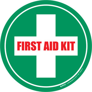 First Aid Kit Floor Sign First Aid Kit Floor Sign
