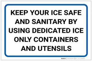 Keep Your Ice Safe and Sanitary Landscape - Label