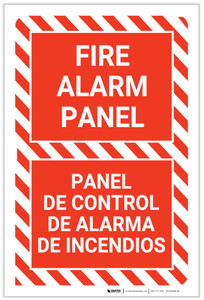Fire Alarm Panel Bilingual Spanish - Label