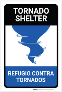 Tornado Shelter Bilingual Spanish - Label