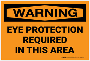 Warning: PPE Eye Protection Required - Label