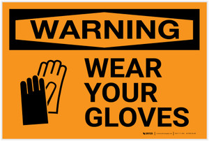 Warning: PPE Wear Gloves - Label Warning: PPE Wear Gloves - Label