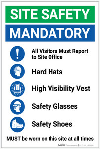 Safety First: Site Safety Mandatory PPE - Label