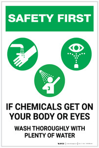 Safety First: Chemical Hazard - Wash Thoroughly - Label