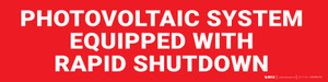 Photovoltaic System Equipped with Rapid Shutdown Label