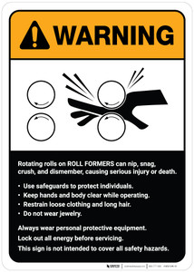 Warning: Roll Formers Guidelines ANSI - Wall Sign