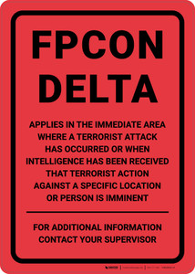 FPCON DELTA - Wall Sign