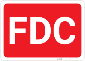 FDC Red Background - Wall Sign