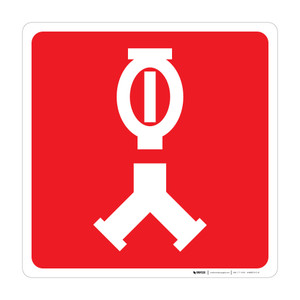 Siamese Automatic Sprinkler Connection - Wall Sign