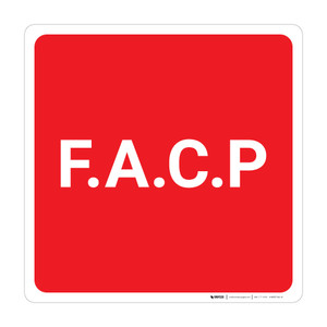 F.A.C.P (Fire Alarm Control Panel) - Wall Sign