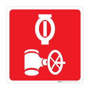 Automatic Sprinkler Control Valve - Wall Sign