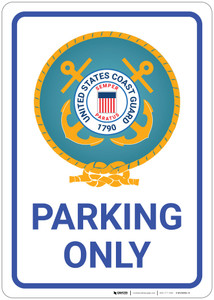 United States Coast Guard - Parking Only - Wall Sign