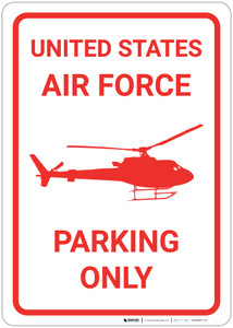 United States Air Force - Parking Only with Icon - Wall Sign