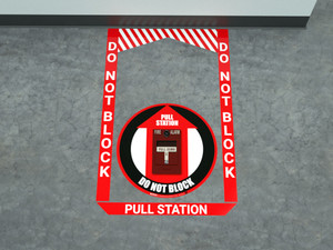 Fire Alarm Pull Station - Pre Made Floor Sign Bundle Fire Alarm Pull Station - Pre Made Floor Sign Bundle