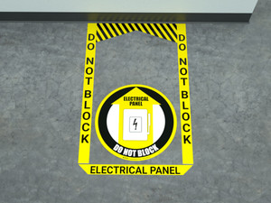 Electrical Panel (Yellow) - Pre Made Floor Sign Bundle Electrical Panel (Yellow) - Pre Made Floor Sign Bundle