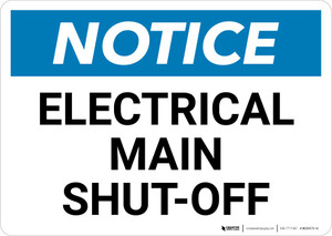 Notice: Electrical Main Shut-Off Landscape