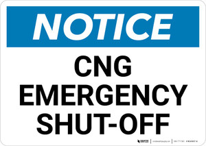 Notice: CNG (Compressed Natural Gas) Emergency Shut Off Landscape