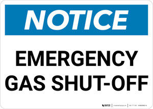 Notice: Emergency Gas Shut-Off Landscape