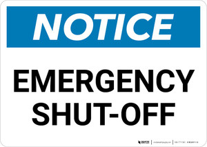 Notice: Emergency Shut-off Landscape