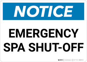 Notice: Emergency Spa Shut-Off Landscape