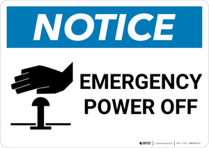 Notice: Emergency Power Off with Icon Landscape