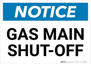 Notice: Gas Main Shut-Off Landscape