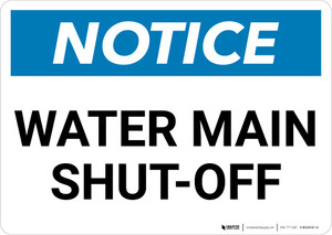 Notice: Water Main Shut-Off Landscape