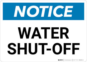 Notice: Water Shut-Off Landscape