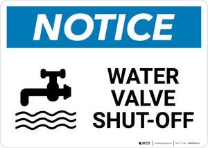 Notice: Water Valve Shut-Off with Icon Landscape