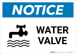 Notice: Water Valve with Icon Landscape