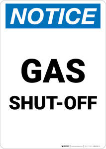 Notice: Gas Shut-off Portrait