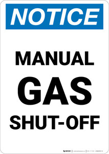 Notice: Manual Gas Shut-Off Portrait