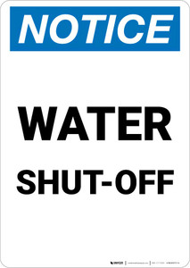 Notice: Water Shut-Off Portrait