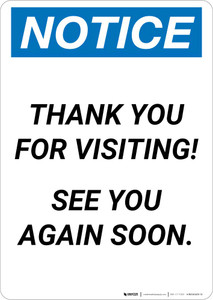 Notice: Thank You For Visiting - See You Again Soon Portrait