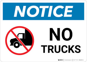 Notice: No Trucks with Icon Landscape