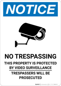 Notice: No Trespassing - Trespassers will be Prosecuted with Icon Portrait