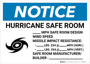 Notice: Hurricane Safe Room Design Wind Speed Landscape